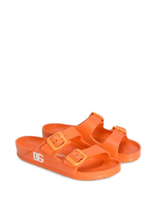 Ciabatte Dolce & Gabbana da bambino arancioni in EVA con logo DG Dolce & Gabbana Kids | DD0324A510381166